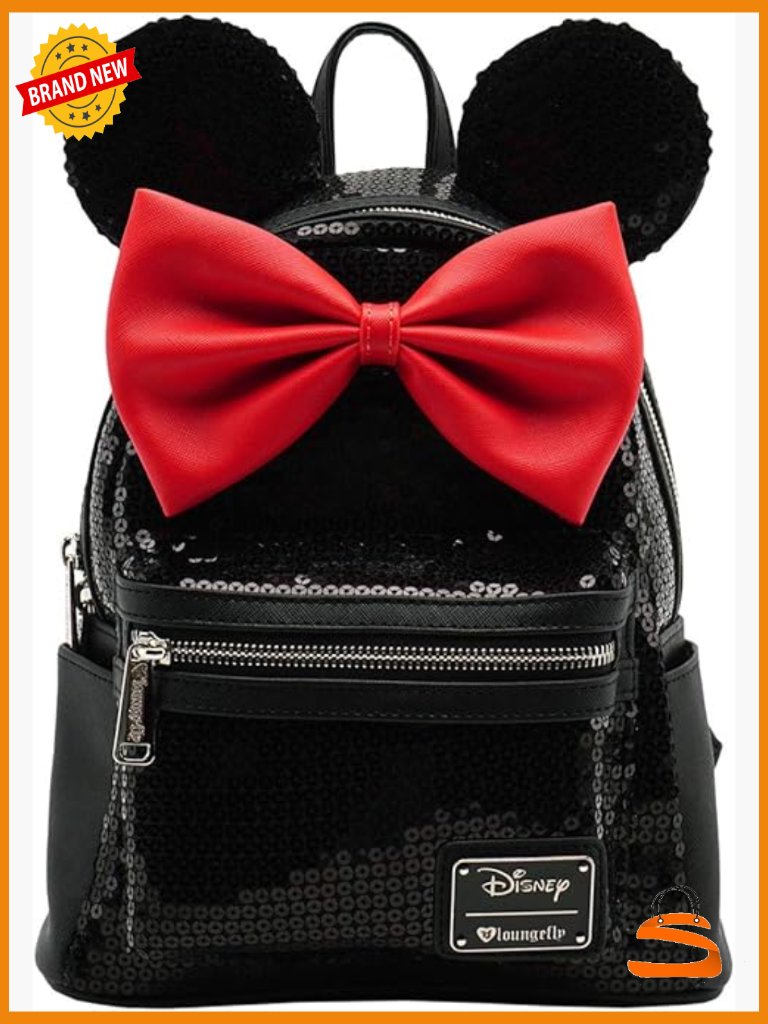 Loungefly Disney Minnie Mouse Sequin Crossbody Shoulder Bag Purse